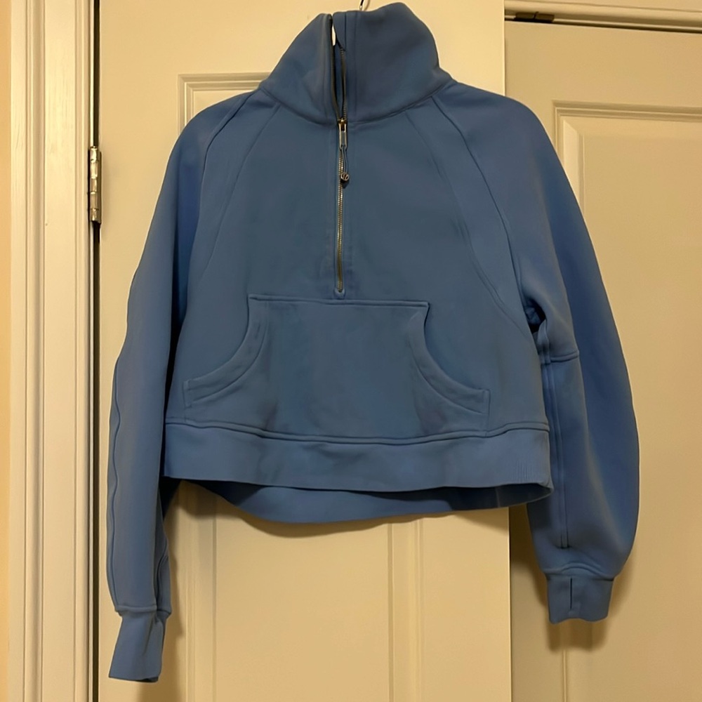 Lululemon Scuba Oversized Funnel Neck in Aero Blue, size M/L
